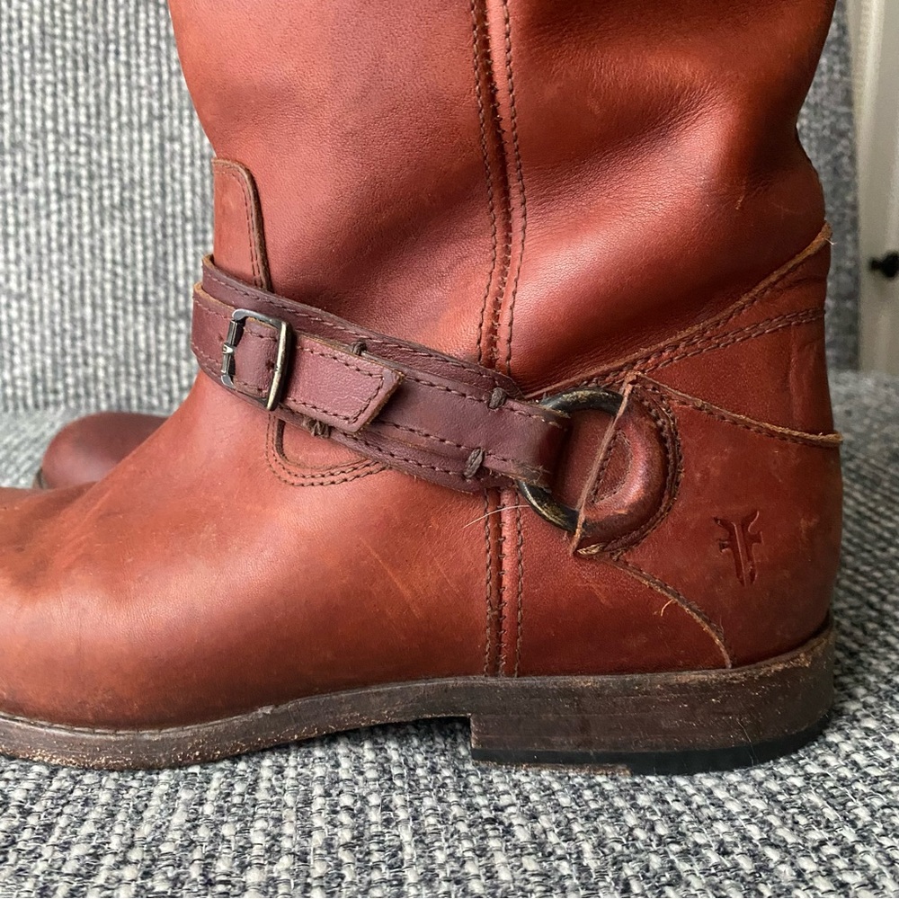 Frye Cognac Harness Tall Riding Boots - Picture 13 of 15